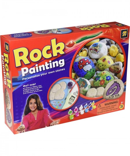 Creative Craft Rock Painting - All Supplies Included Kit - Non-Toxic Acrylic Paint- Hide Your DIY Rock Painting & Surprise Yo...