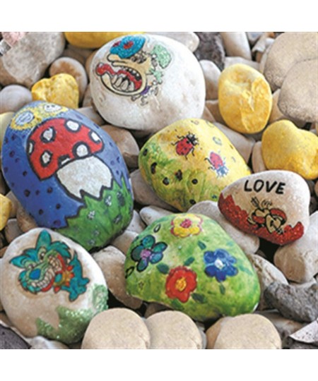 Creative Craft Rock Painting - All Supplies Included Kit - Non-Toxic Acrylic Paint- Hide Your DIY Rock Painting & Surprise Yo...