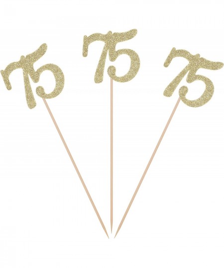 Pack of 10 Gold Glitter 75th Birthday Centerpiece Sticks Number 75 Table Topper Age Letter Decorations $19.27 - Kids' Party C...