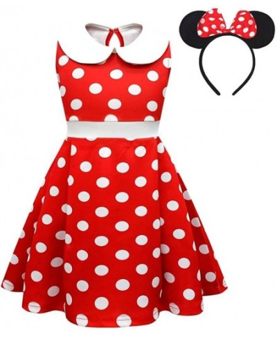 Toddler Little Girls Polka Dots Fancy Dress Halloween Costume Birthday Party Outfit with Mouse Ears Hair Hoop $41.31 - Kids' ...