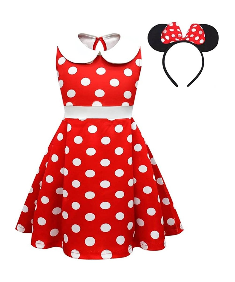 Toddler Little Girls Polka Dots Fancy Dress Halloween Costume Birthday Party Outfit with Mouse Ears Hair Hoop $41.31 - Kids' ...