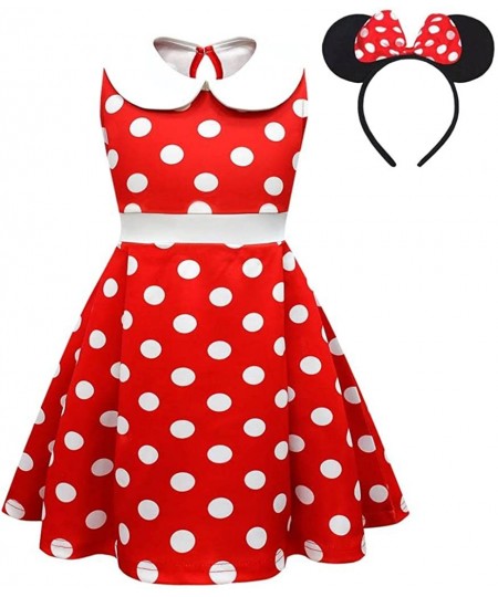 Toddler Little Girls Polka Dots Fancy Dress Halloween Costume Birthday Party Outfit with Mouse Ears Hair Hoop $41.31 - Kids' ...