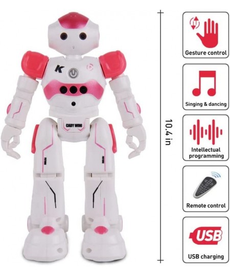 Smart Remote Control Robot Toy for Kids Rechargeable Interactive Gesture Sensing Smart RC Robot for Girls Dancing Walking Mus...