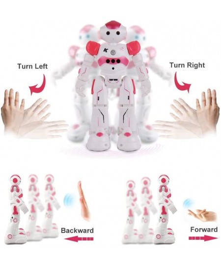 Smart Remote Control Robot Toy for Kids Rechargeable Interactive Gesture Sensing Smart RC Robot for Girls Dancing Walking Mus...