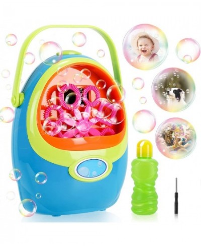 Bubble Machine Automatic Bubble Maker Portable Bubble Blower for Kids Toddlers with Bubble Solution Summer Fun Bubble Blowing...