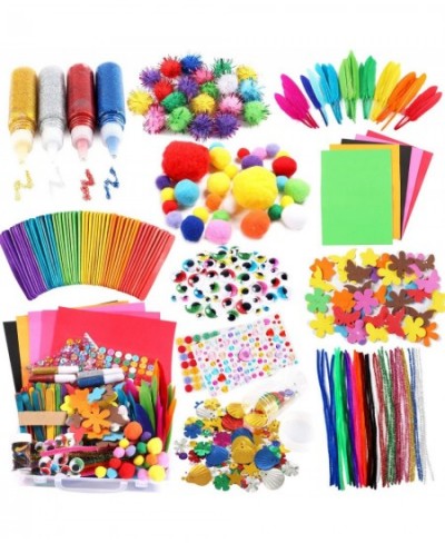 Arts and Crafts Supplies for Kids Craft Art Supply Kit for Toddlers Age 4 5 6 7 8 9 All in One DIY Pipe Cleaners Crafting Col...