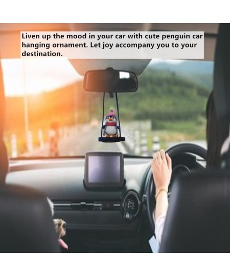 Swinging Penguin Car Hanging Ornament Rear View Mirror Interior Accessories $15.44 - Solar Power Kits