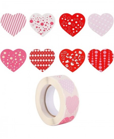 500Pcs Glitter Roll Stickers Valentine's Day Colorful Heart Shaped Sticker Valentines Day Stickers Heart Labels for Valentine...