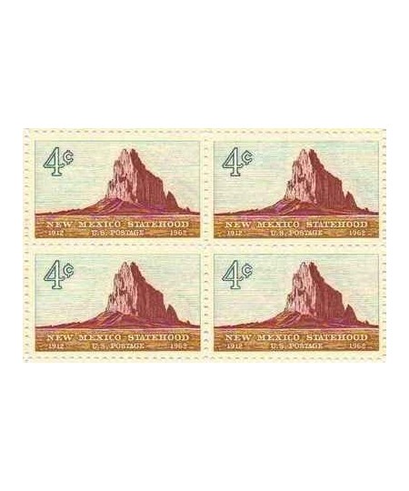 New Mexico Statehood Shiprock Block of 4 x 4¢ US Postage Stamps Scott 1191 $14.45 - Collectible Postage Stamps