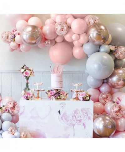 Pink Balloon Garland Arch Kit 167 Pcs 5 To 18 Inches Thicken Pastel Pink Gray Party Balloons for Baby Shower wedding birthday...