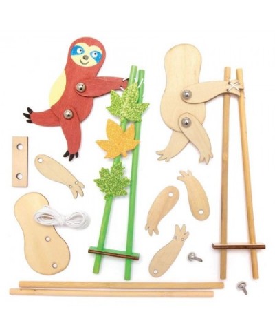 AX577 Sloth Wooden Acrobat Kits - Pack of 3 Make Your Own Puppets for Kids Arts and Wood Crafts Projects $18.00 - Kids' Drawi...