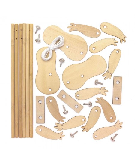 AX577 Sloth Wooden Acrobat Kits - Pack of 3 Make Your Own Puppets for Kids Arts and Wood Crafts Projects $18.00 - Kids' Drawi...