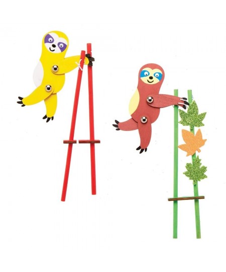 AX577 Sloth Wooden Acrobat Kits - Pack of 3 Make Your Own Puppets for Kids Arts and Wood Crafts Projects $18.00 - Kids' Drawi...