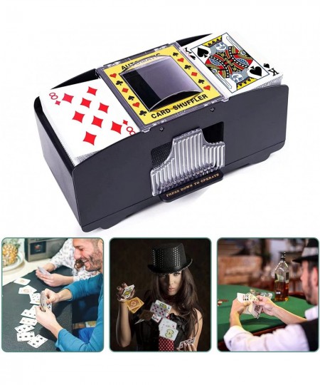 Automatic Card Shuffler Battery Operated Card Dealer Machine Electric Casino Card Shuffler for UNO Blackjack Texas Hold'em Ho...