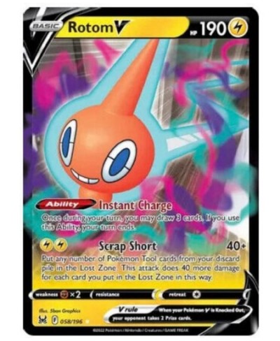 Rotom V - 058/196 - Ultra Rare - Lost Origin - NM/M $12.48 - Board Games