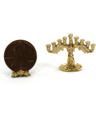 Dollhouse Miniature Gold Jewish Toy Menorah for Chanukah $22.11 - Dollhouse Accessories