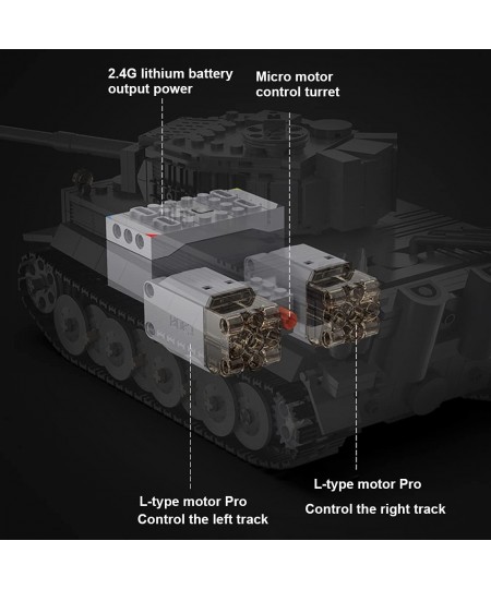 Tank Building Kit Military 2.4G RC WWII Tiger Tank Model Set 925 Pieces Tank Sets Compatible with Lego $134.83 - Toy Building...