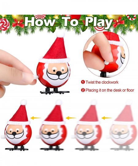 14 Pieces Wind-up Christmas Jumping Toys Mini Santa Snowman Deer Christmas Wind up Toys Assorted Cute Fun Christmas Stocking ...