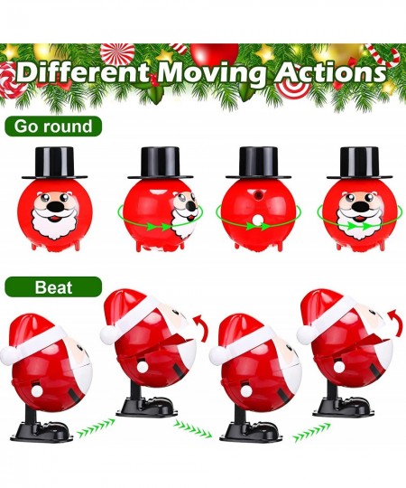 14 Pieces Wind-up Christmas Jumping Toys Mini Santa Snowman Deer Christmas Wind up Toys Assorted Cute Fun Christmas Stocking ...