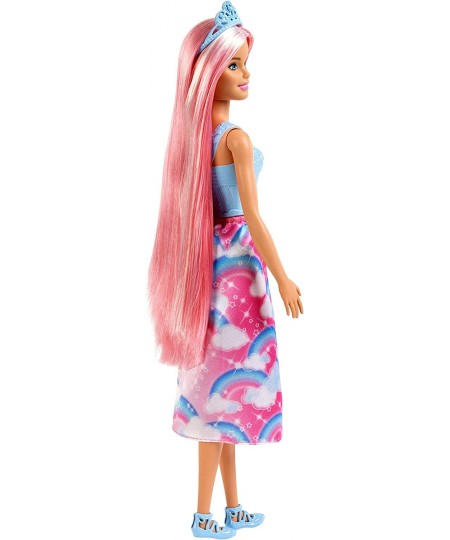 Dreamtopia Rainbow Princess Doll with Extra-Long Pink Hair Plus Hairbrush for 3 to 7 Year Olds $39.73 - Dolls