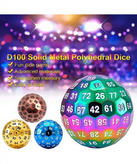 D and D D100 Metal Dice Dungeons and Dragons Dice Set Skull Splitter Polyhedral Metal DND Giant Dice Dungeon Dragon Dice Set ...