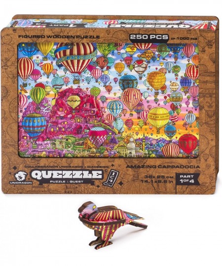 Original + IC4 Design Wooden Puzzle Jigsaw Puzzle Board Game Quezzle Amazing Cappadocia Part 1 250 Pieces 14.1 by 9.8 Inches…...