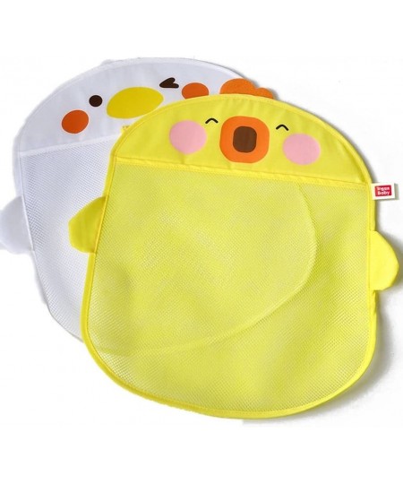 Bath Toy Storage Bag 1 pcs Cute Bath Toy Organizer with Suction Cups for Baby Kids Mesh Design Duck Pattern Bath Toy Holder(Y...