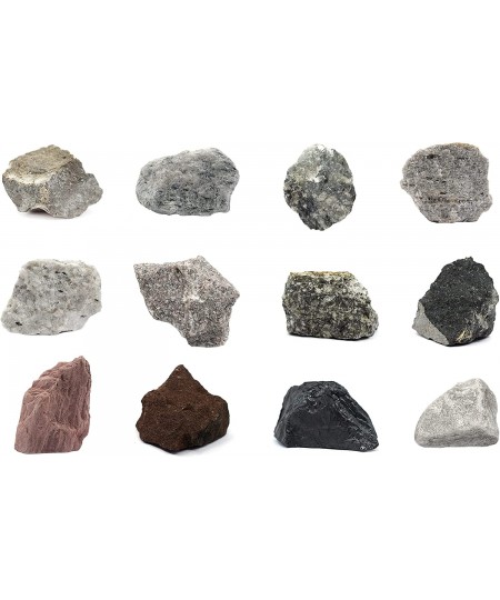 Rock Cycle Kit 12 Pieces - Includes Metamorphic Igneous & Sedimentary Rocks - 1" Specimens - Fun Geology Activity for Explori...