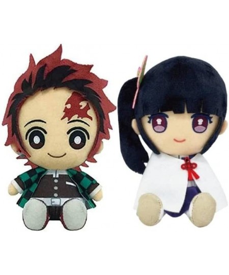 Bandai Demon Slayer Kimetsu no Yaiba Chibi Plush - Kamado Tanjiro＆ Tsuyuri Kanao with a Thank You Sticker $73.99 - Plush Figu...