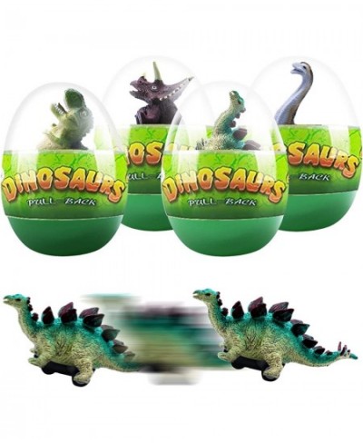 4 Pack Jumbo Easter Eggs Filled with Dinosaur Pull Back Cars Toys Inside Prefilled Easter Eggs Easter Basket Stuffers Stockin...