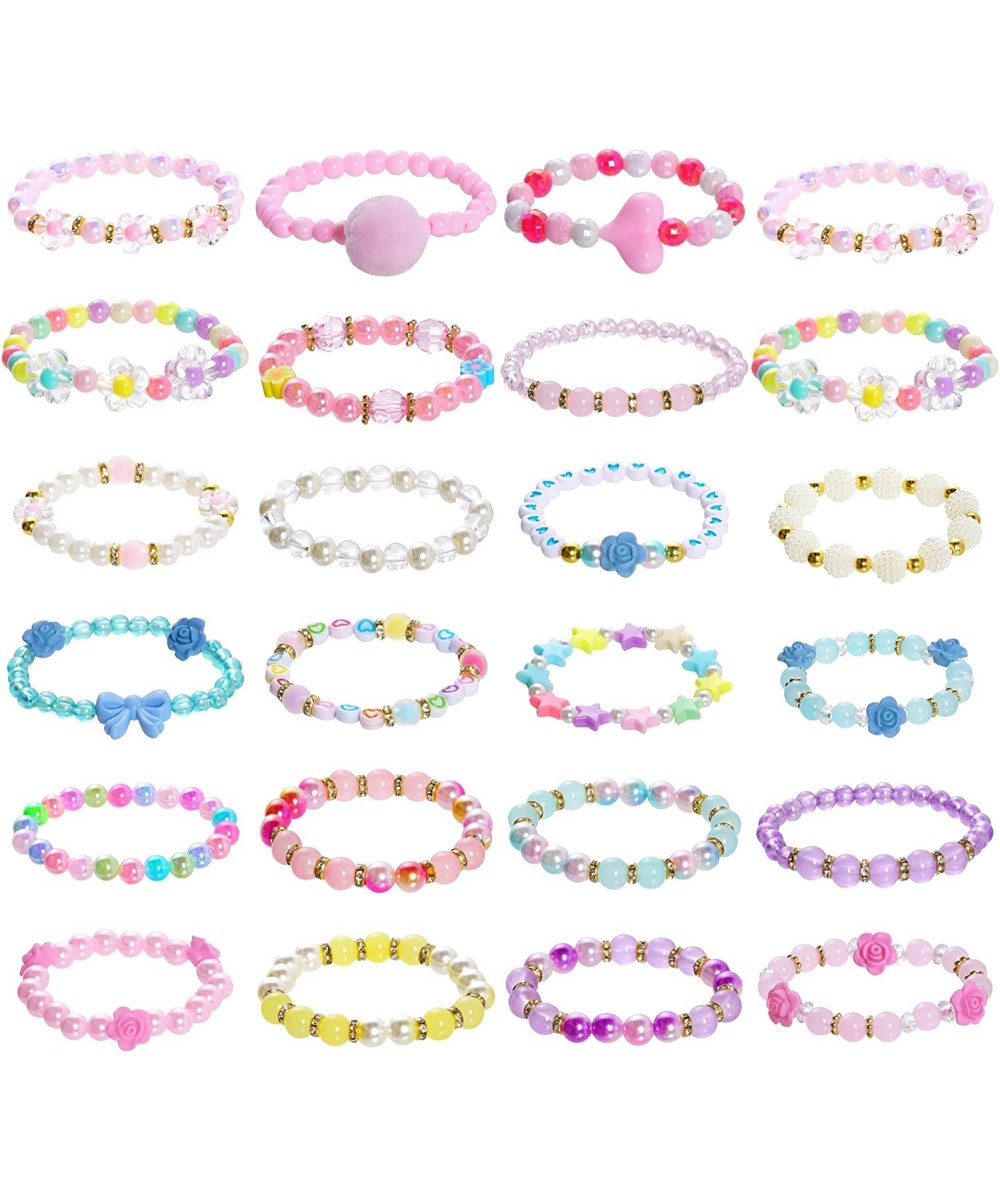 24 Pieces Princess Bracelets Girls Beaded Bracelets Little Girls Costume Jewelry Set for Birthday Party Favors $17.26 - Kids'...