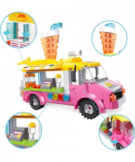 Dream Girls Juice Truck Building Sets 189 Pieces Friends Juice Van Building Kit City Food Car Building Toys Gift for Kids Age...