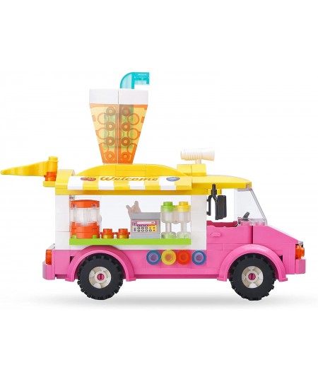 Dream Girls Juice Truck Building Sets 189 Pieces Friends Juice Van Building Kit City Food Car Building Toys Gift for Kids Age...