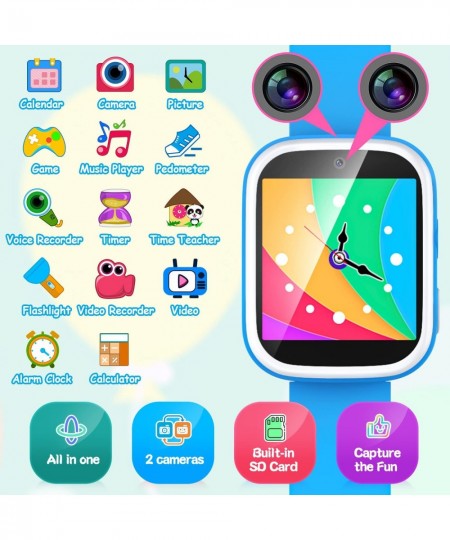 Kids Smart Watch Birthday Gift for Girl Boy Dual Camera Large Storage for MP3 Music Video Fun Games HD Touchscreen Learning E...