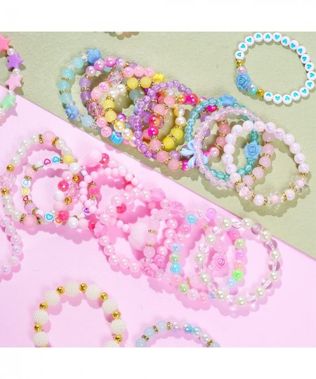 24 Pieces Princess Bracelets Girls Beaded Bracelets Little Girls Costume Jewelry Set for Birthday Party Favors $17.26 - Kids'...