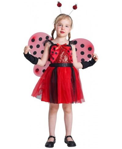 Ladybug Costume Ballerina Beetle Wings Fancy Dress up Outfit Ladybird Suit $34.51 - Kids' Costumes