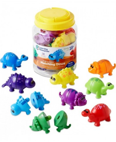 Snap-n-Learn Matching Dinos - 18 Pieces Ages 18+ Months Toddler Fine Motor Toys Counting & Sorting Toy Shape Sorting Dinosaur...