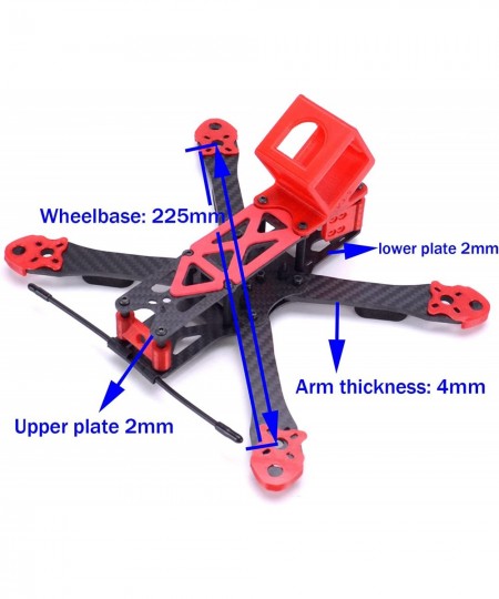 225mm FPV Racing Drone Frame 5inch Carbon Fiber Quadcopter Frame Kit with 3D Printed Camera Mount for Gopro $59.36 - Hobby RC...