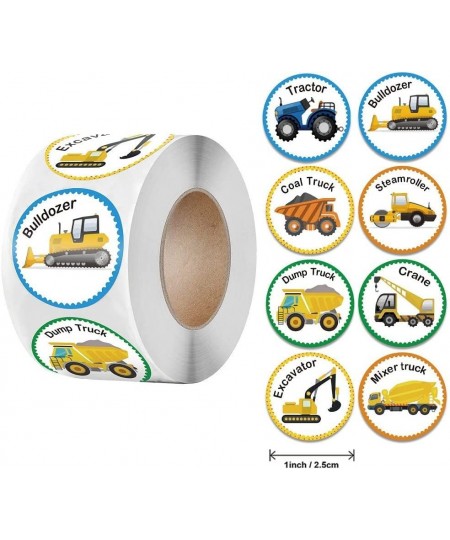 Construction Vehicle Sticker Label Trucks Excavators Tractors Reward Stickers Great for Party Favors Teacher Award Envelope S...