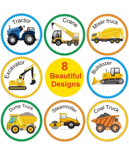 Construction Vehicle Sticker Label Trucks Excavators Tractors Reward Stickers Great for Party Favors Teacher Award Envelope S...