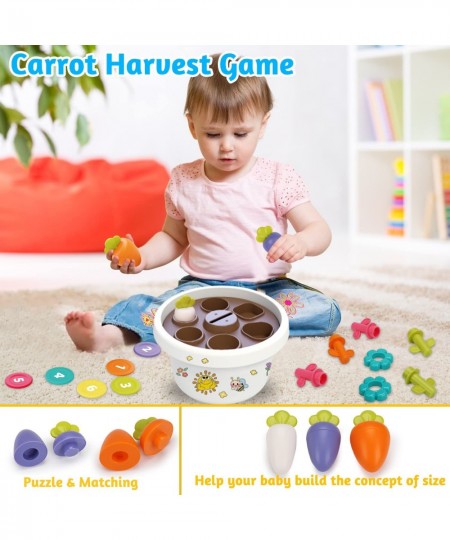 7 in 1 Montessori Educational Toys for 1 2 3 +Year Old Boy Girl Carrot Harvest Sensory Toddler Toys Age 1-2 Fine Motor Skills...