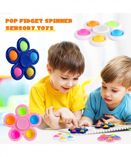 50 Pcs Kids Party Favors Pop Spinners Goodie Bag Suffers Fidget Pack Classroom Treasure Box Prize Toys School Class Treat Bag...