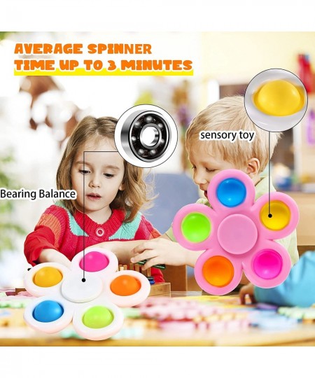 50 Pcs Kids Party Favors Pop Spinners Goodie Bag Suffers Fidget Pack Classroom Treasure Box Prize Toys School Class Treat Bag...