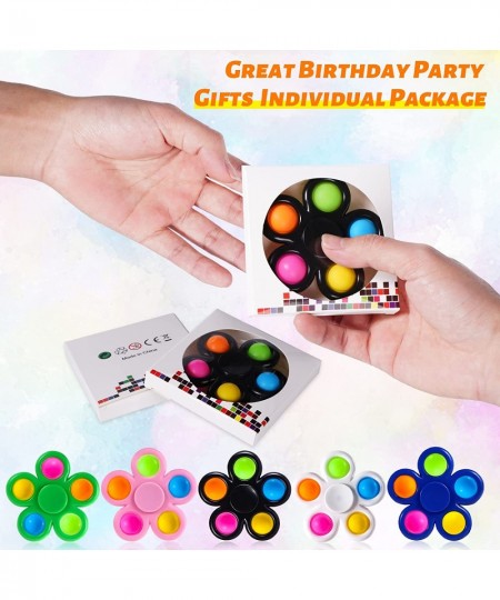 50 Pcs Kids Party Favors Pop Spinners Goodie Bag Suffers Fidget Pack Classroom Treasure Box Prize Toys School Class Treat Bag...