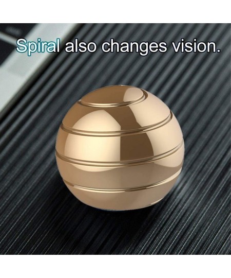 Kinetic Table Toys Golden Decompression Toys Full-Body Visual Illusions Playing with Spinning Balls Gifts for Men Women and C...