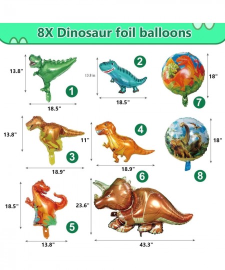 Dinosaur Birthday Party Supplies Dinosaur Party Decorations 150 Pcs-Dinosaur Balloon Fringe Curtain Sticker Plate Balloon Inf...