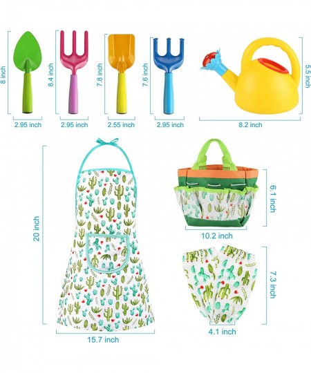 Kids Gardening Set Kids Gardening Tool Set with Storage Bag Washable Apron Watering Can Gardening Gloves Shovels Rake Oversle...