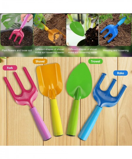 Kids Gardening Set Kids Gardening Tool Set with Storage Bag Washable Apron Watering Can Gardening Gloves Shovels Rake Oversle...