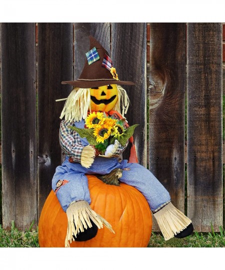 Halloween Scarecrow Costume Set Raffia Neck Arm and Ankle Ties Children Scarecrow Hat Felt Scarecrow Hat Raffia Scarecrow Acc...