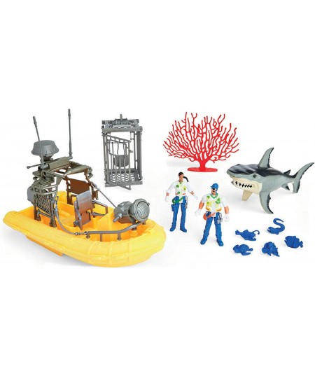 Ocean Adventure Playset Dive to The Ocean Floor Includes Diving Cage Shark and Research Boat for Ages 3+ Multicolor $38.60 - ...